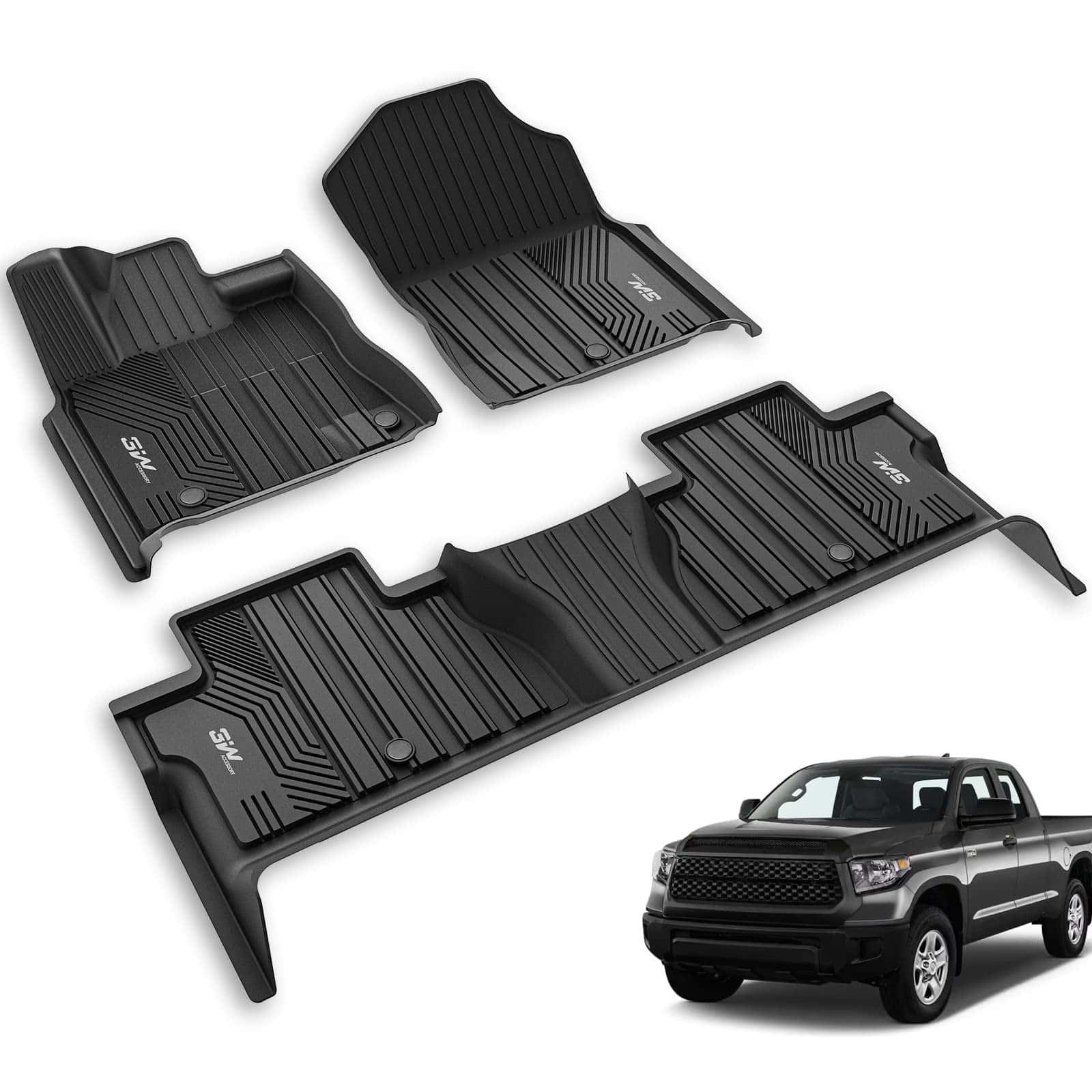 Tapetes para Piso 3W Fit Toyota Tundra 2014-2021 (Solo para