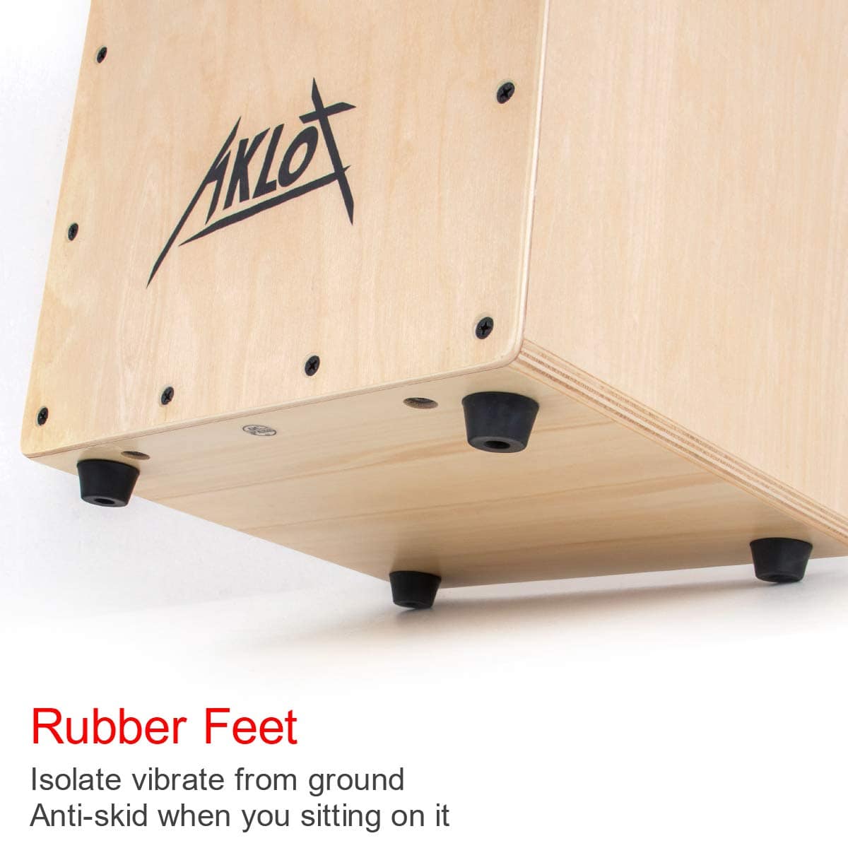 AKLOT Cajon Drum Box 10" Cajon Instrumento de Percusión - Imagen 5