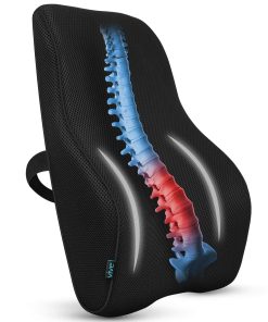 Cojín lumbar completo Vive - Cojín de soporte ergonómico de