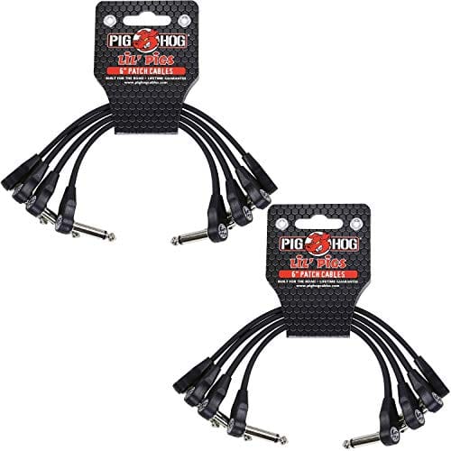 Pig Hog Lil Pigs 6-inch Low Profile Patch Cables - Set de 8