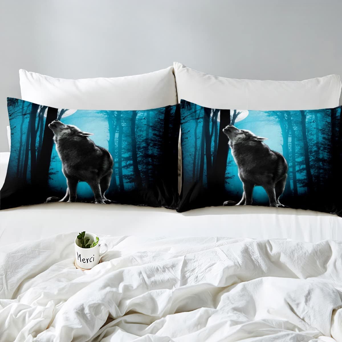 Juego de Ropa de Cama para Niños Feelyou Estampado de Lobo - Imagen 5