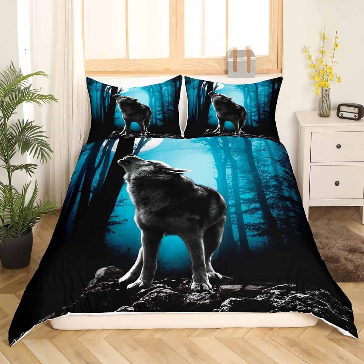 Juego de Ropa de Cama para Niños Feelyou Estampado de Lobo - Imagen 4