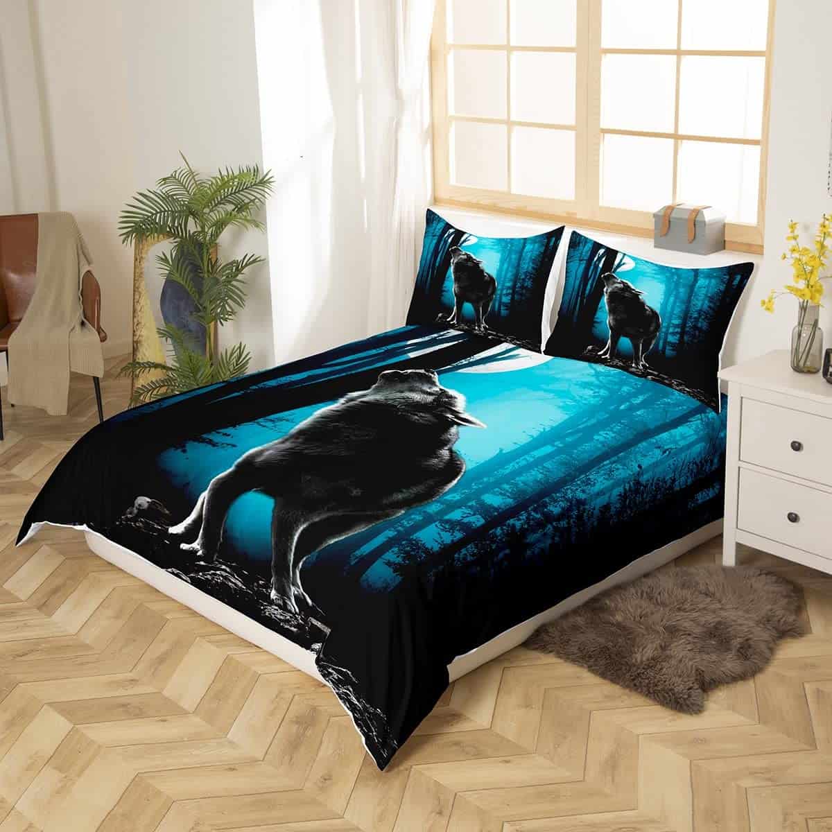 Juego de Ropa de Cama para Niños Feelyou Estampado de Lobo - Imagen 3