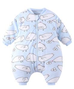 Saco de Dormir de Algodón Cálido para Bebés con Mangas