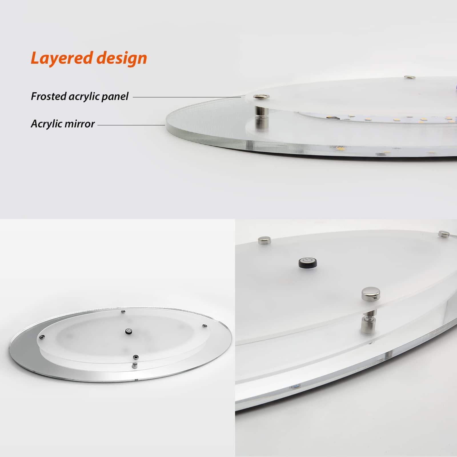Luz de Panel Ovalada LED Interior para RV de 12 voltios - Imagen 4