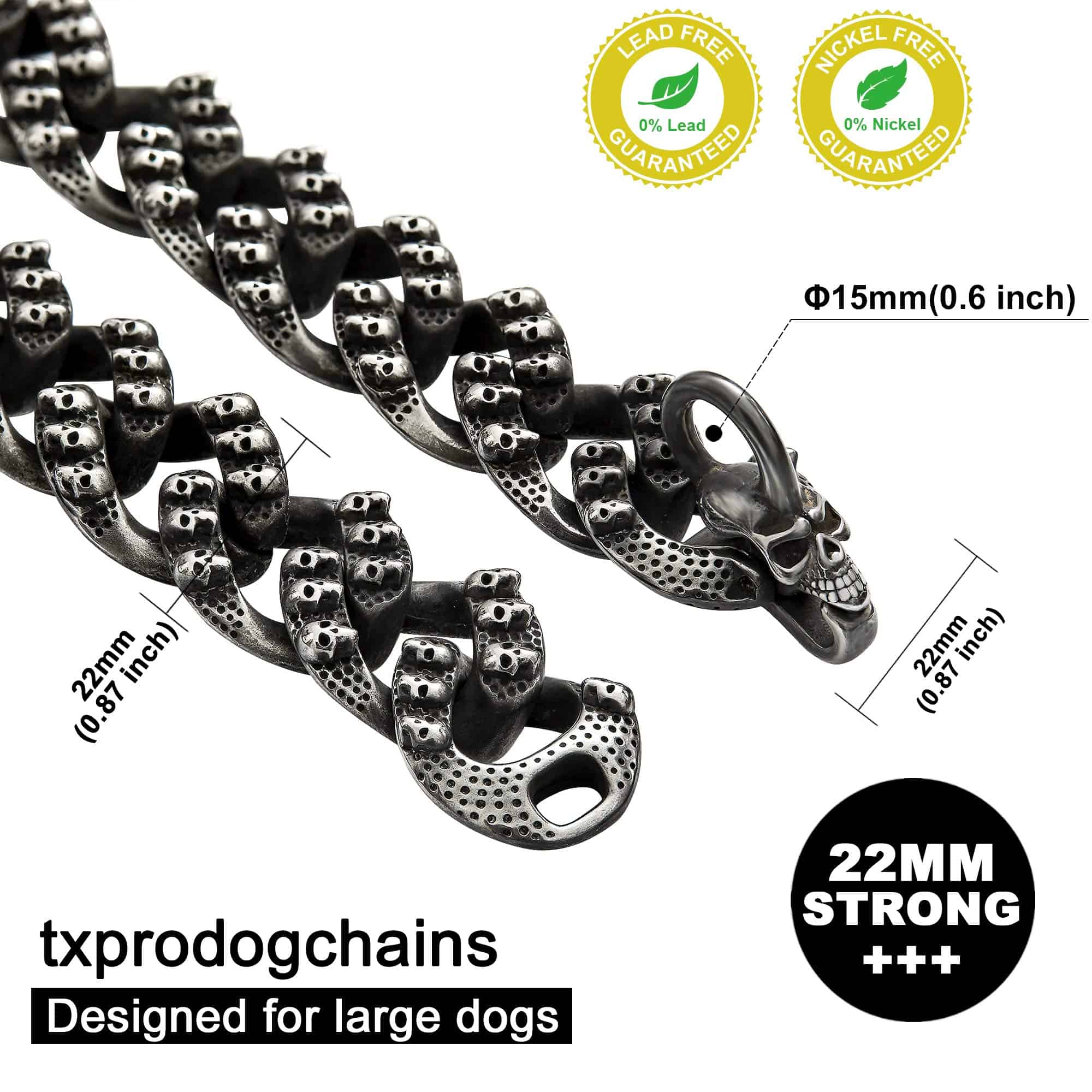 Collar de Cadena de Perro con Personalidad txprodogchains - Imagen 5