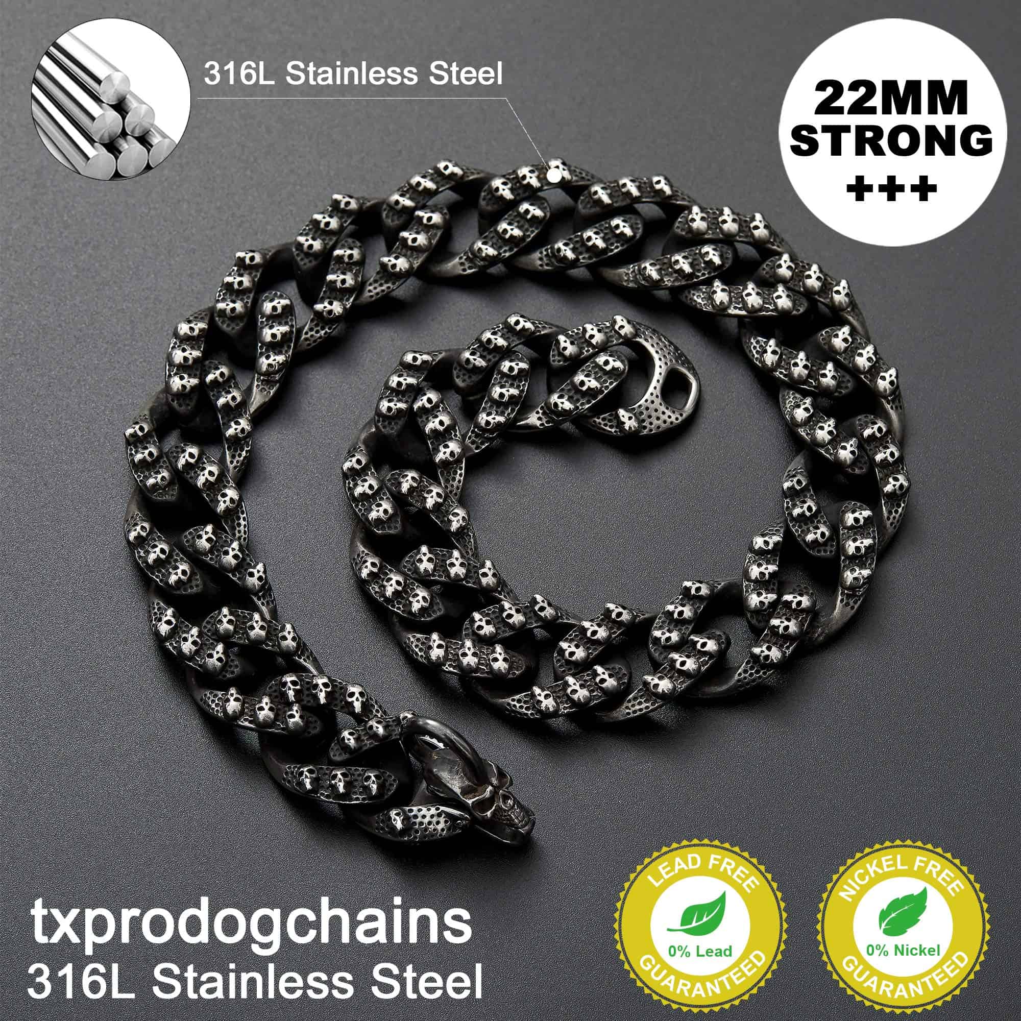 Collar de Cadena de Perro con Personalidad txprodogchains - Imagen 6