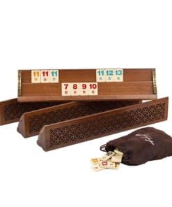 Juego de Mesa de Rummy Grabado con Begonia - Juego de