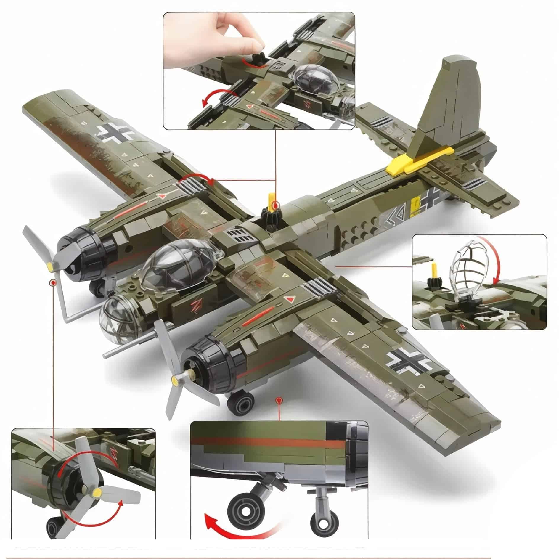 Bloques de Construcción del Avión Bombardero de Aire JU88 - Imagen 6