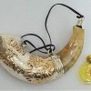 Shofart Israel Silver 925 Anointing Ram Shofar Lion Of