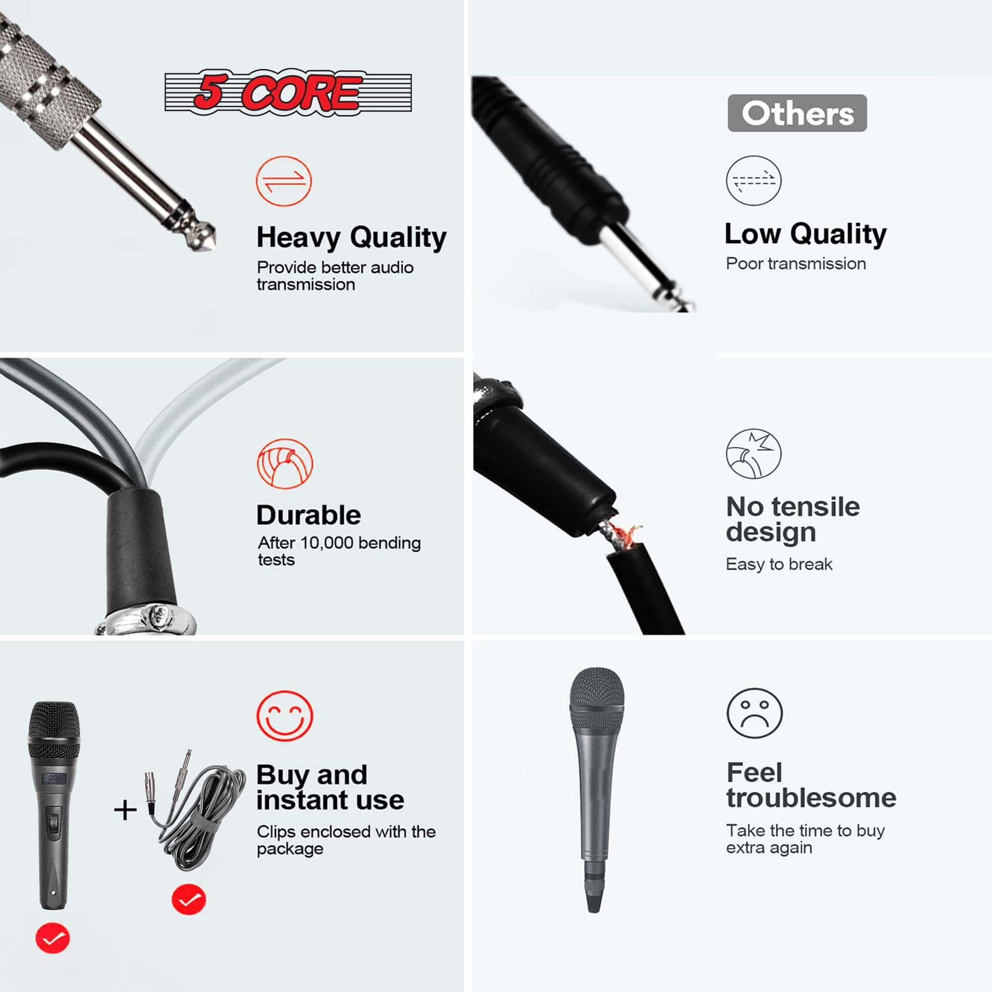 Micrófono Profesional Dinámico Vocal 5 CORE Neodimio - Imagen 4