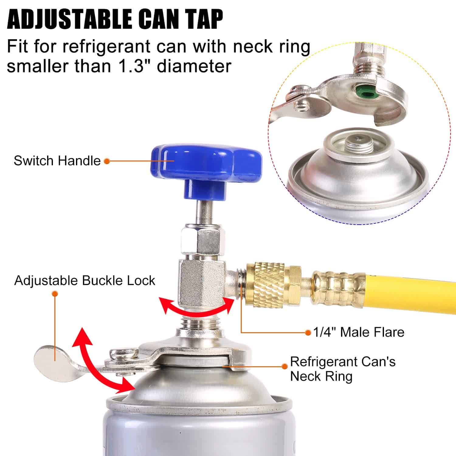 JIFETOR Juego de Manifold de 3 Vías AC, Herramienta de - Imagen 9