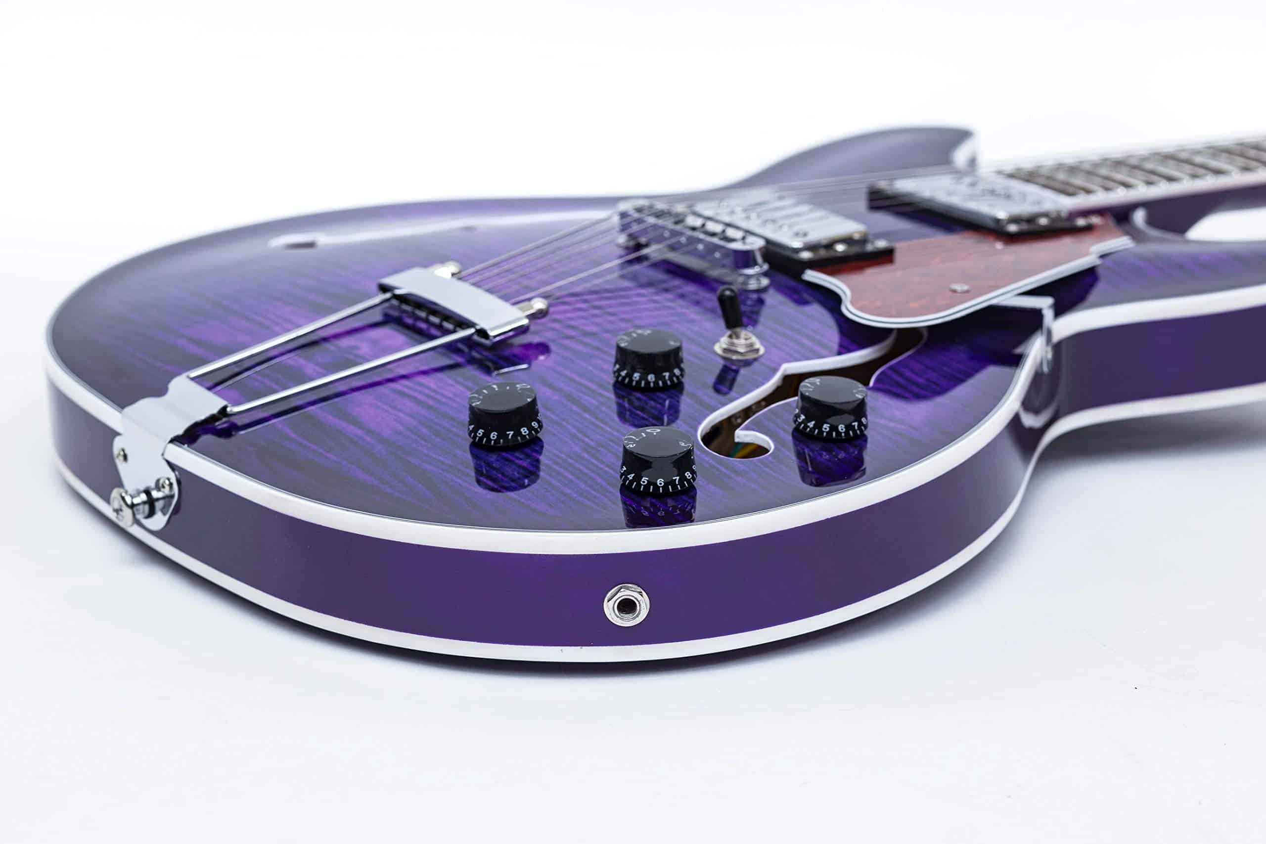 Guitarra Eléctrica GROTE Jazz Semi-Hueca Con Puente Trapeze - Imagen 6