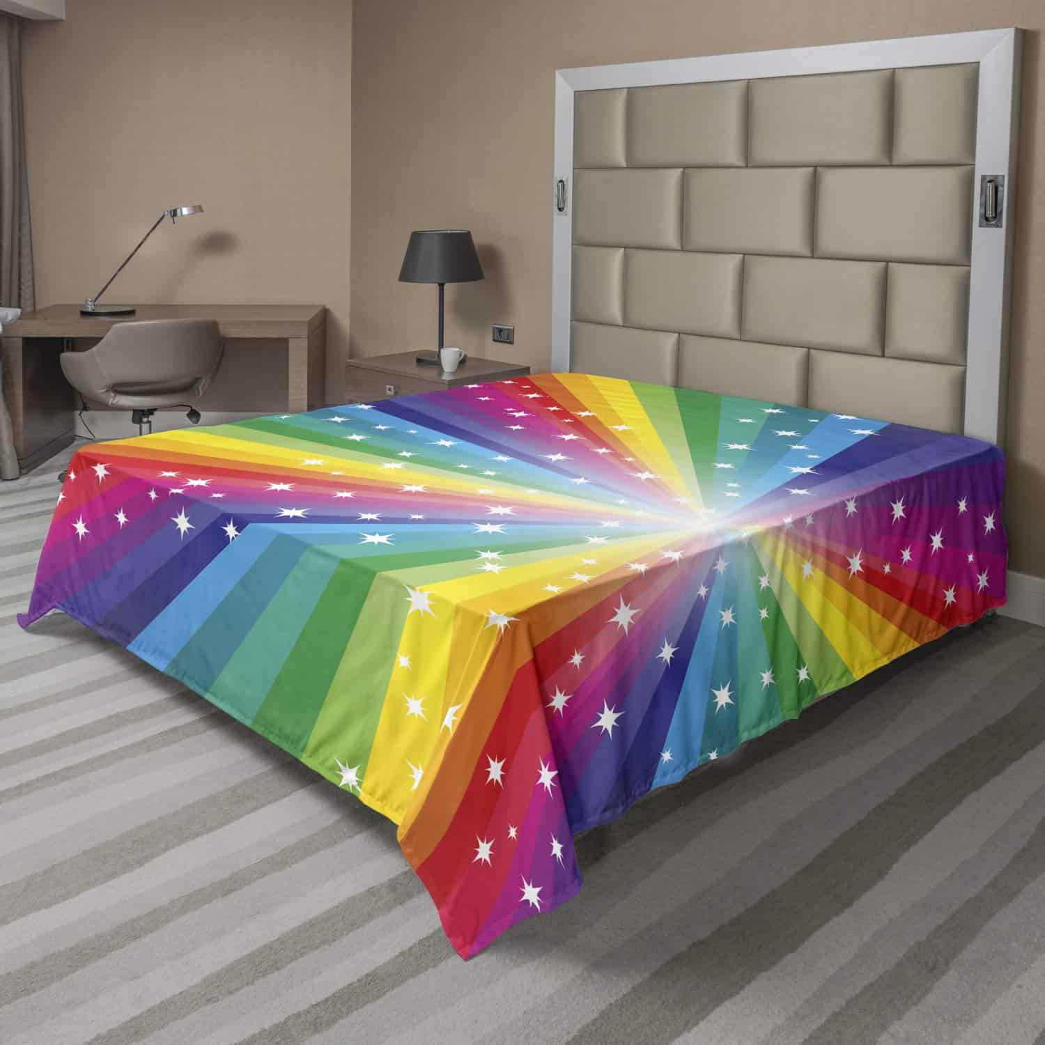 Sábana Plana Lunarable Colorful, Ilustración de Diseño