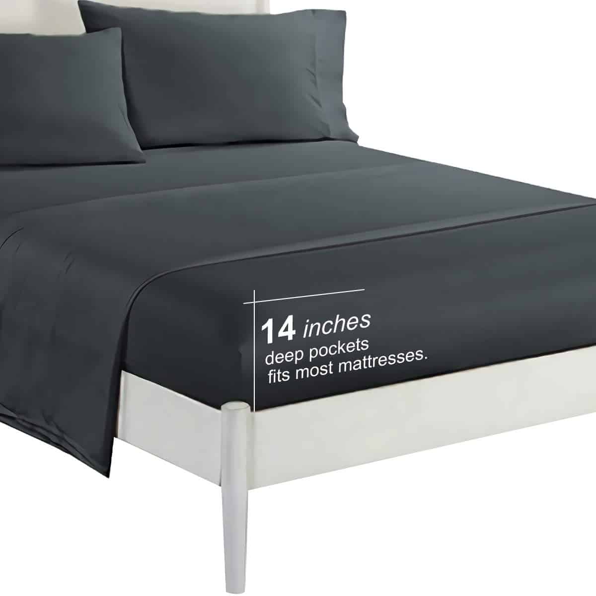 Juego de Sábanas de Lujo de 4 Piezas NHNHN de Microfibra - Imagen 6