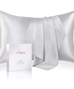 Funda de Almohada de Seda Pura LOOMBERRY 100% para Cabello