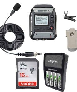 Zoom F1-LP Grabadora de Campo + Micrófono Lavalier, Tarjeta