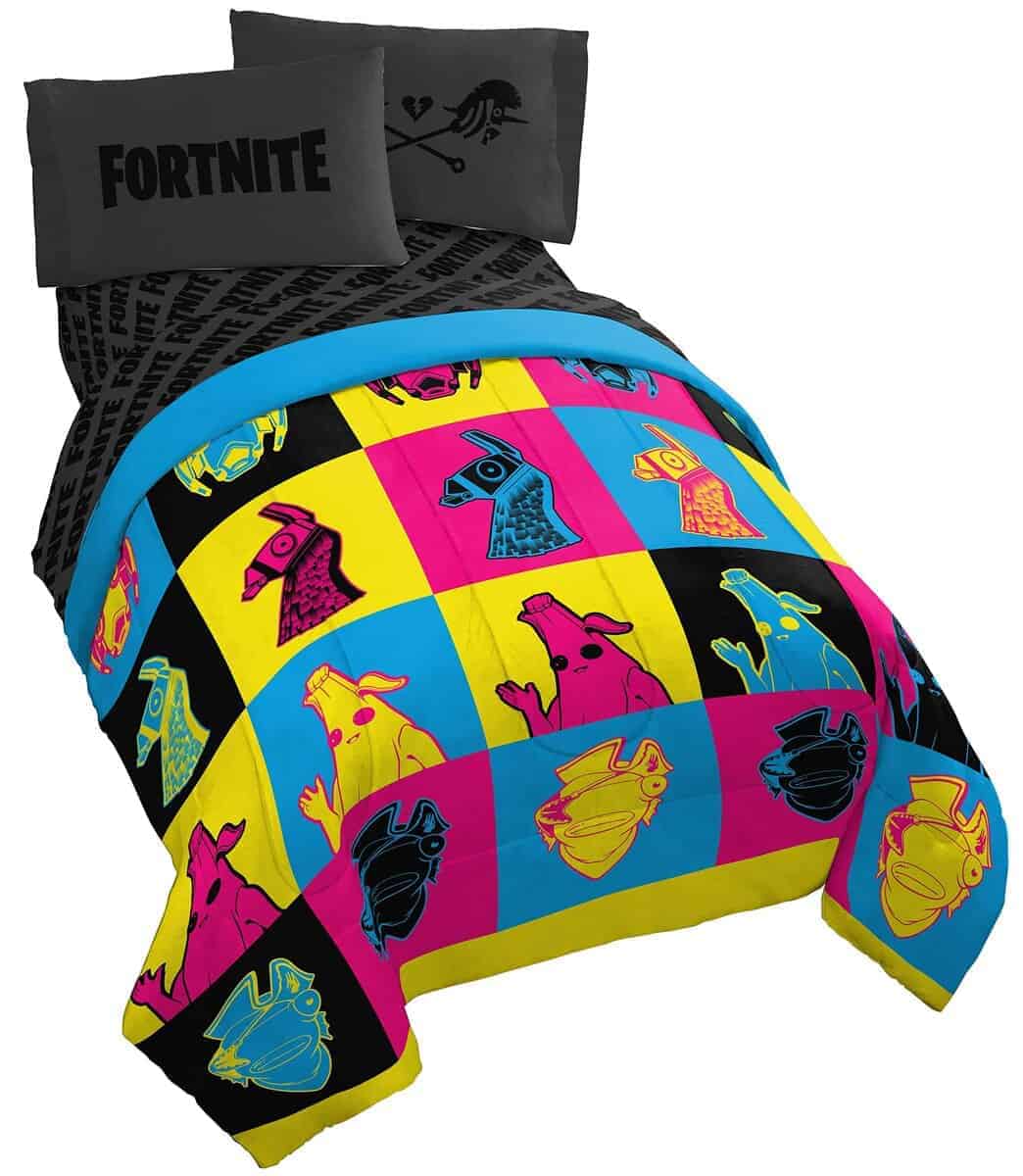 Jay Franco Fortnite Neon Warhol Juego de Cama Completa de 5
