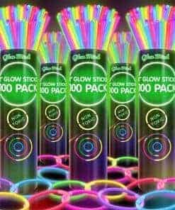 500 Ultra Bright Glow Sticks Bulk - Pack de Suministros