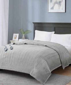 Manta Eléctrica Tamaño Queen con Control Dual, Suave Felpa,