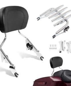 AUFER Respaldo de pasajero desmontable cromado con parrilla