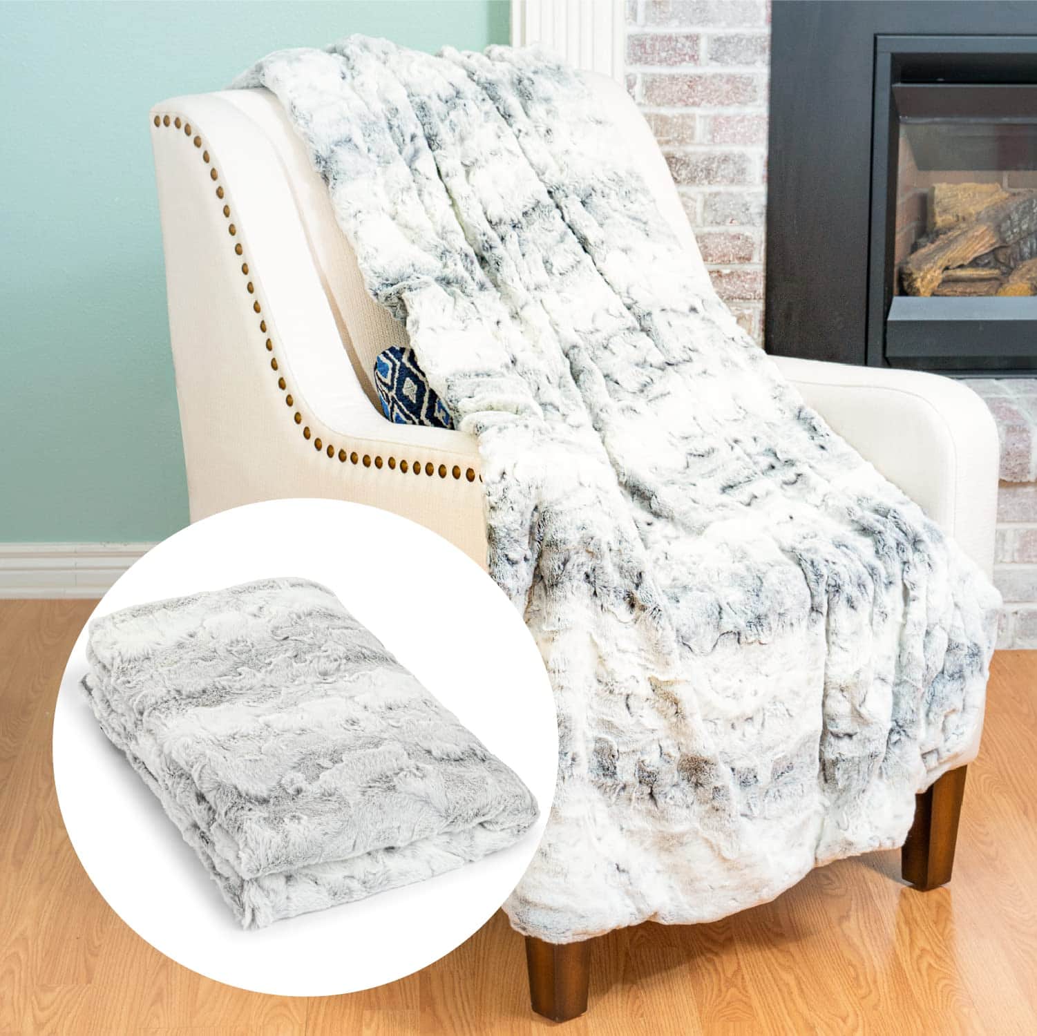 Manta de Lana Ultra Suave - Manta de Piel Falsa de Lujo - Imagen 3