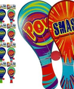 JA-RU Juego de Pelota de Paleta de Madera con Cuerda