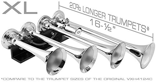 Claxon de Tren Vixen Horns para Camión/Coche. 4 trompetas - Imagen 4