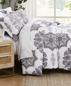 Juego de Funda Nórdica Queen Infinity Grey de Southshore