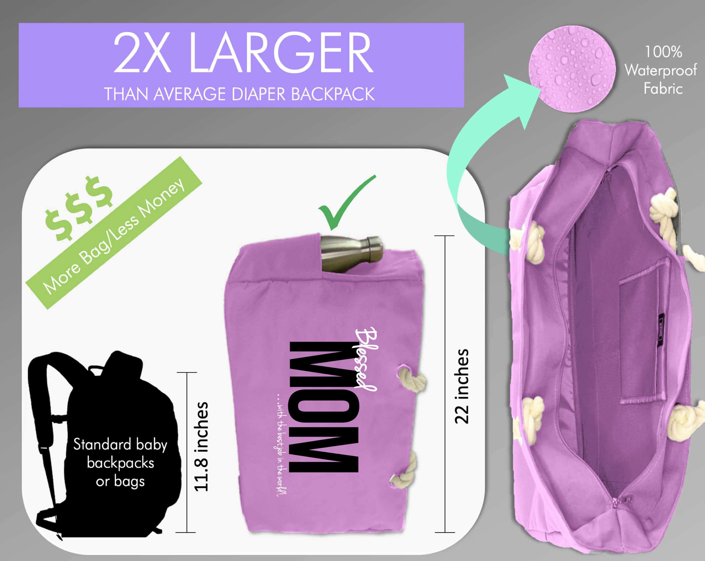 Bolso de Hospital / Embarazo KEHO XXL Ultimate "Mom" (Rosa) - Imagen 5