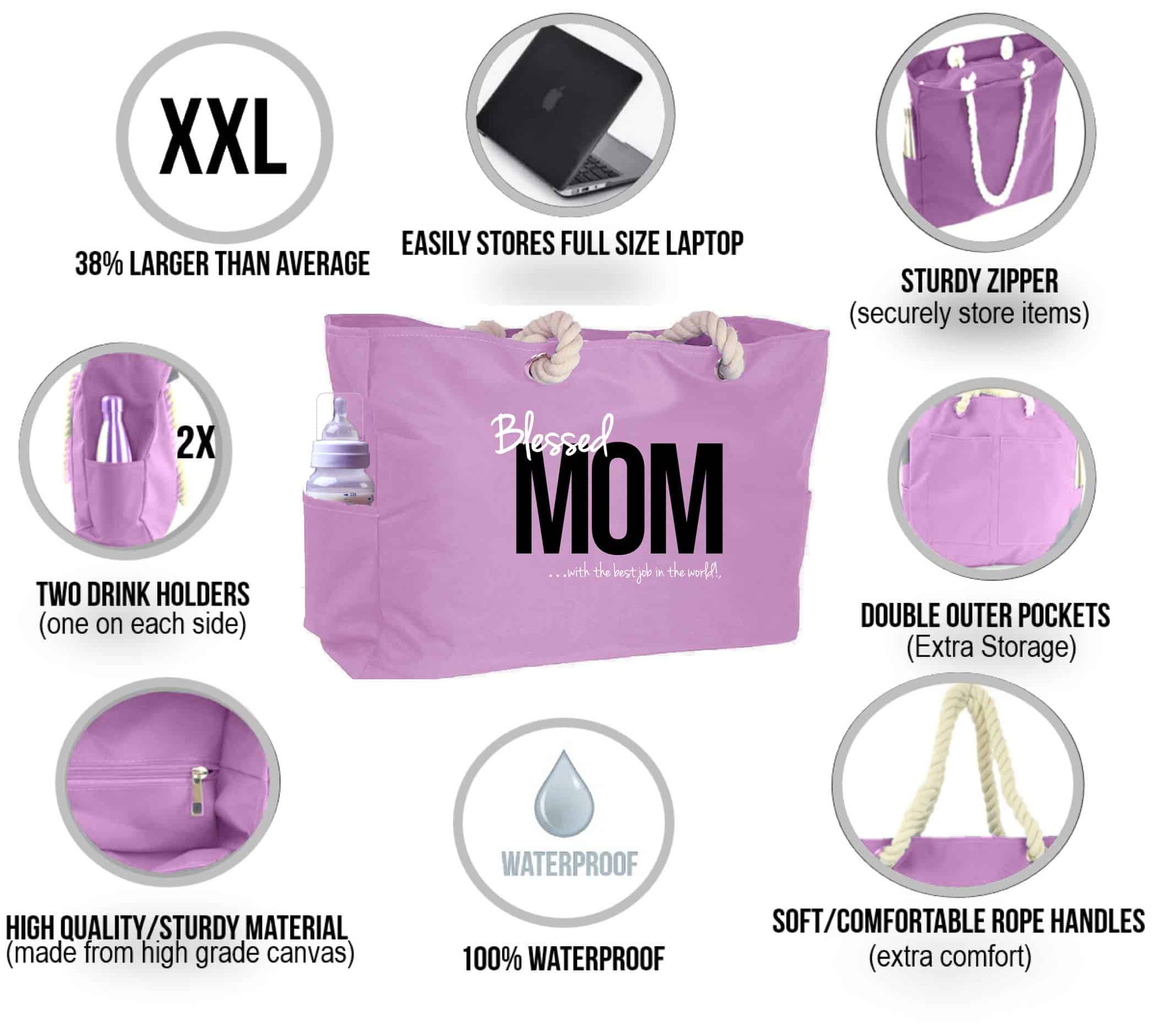 Bolso de Hospital / Embarazo KEHO XXL Ultimate "Mom" (Rosa) - Imagen 7