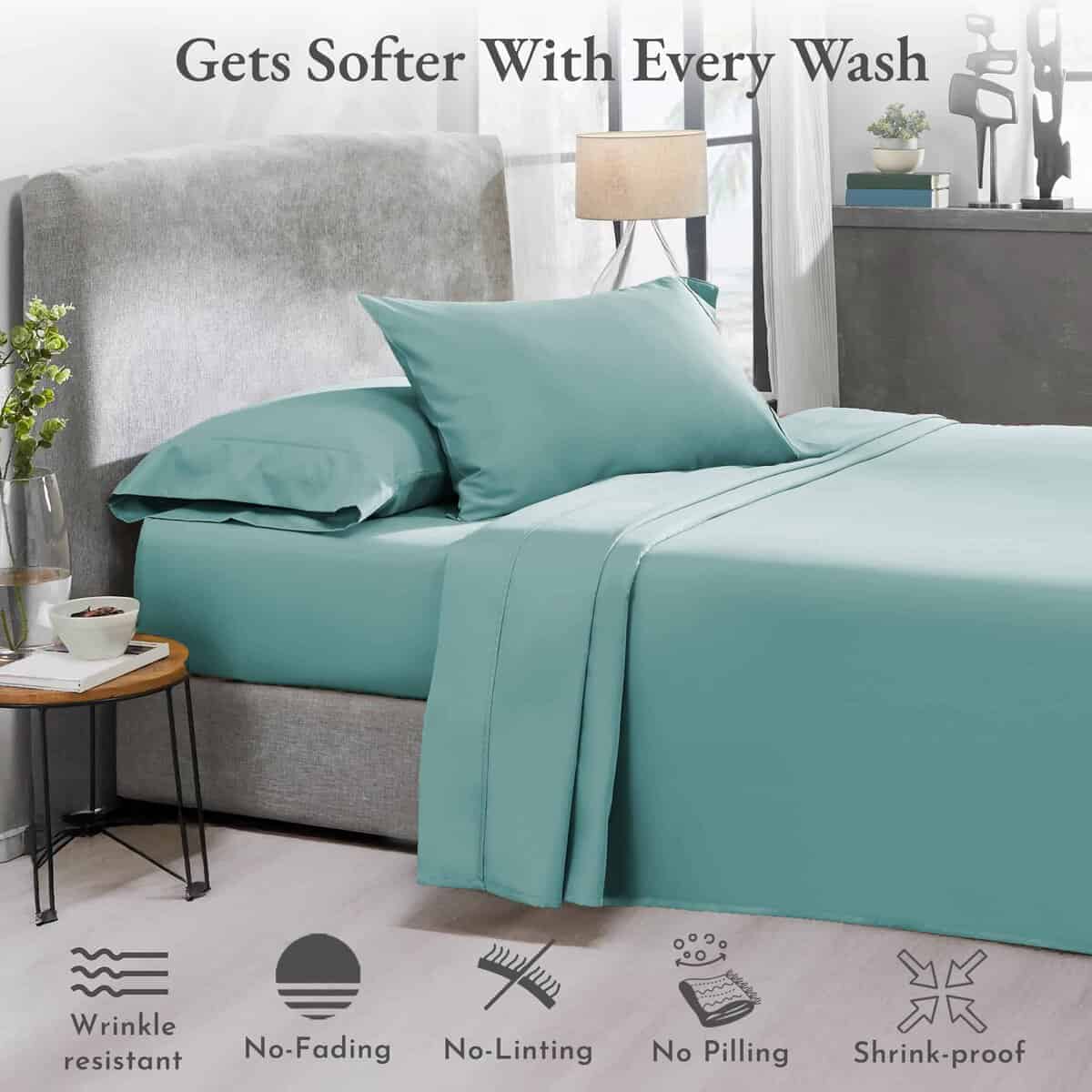 Juego de sábanas 100% algodón de California Design Den, el - Imagen 6