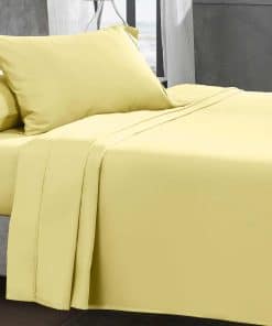 Juego de sábanas California Design Den Twin -Amarillo sol