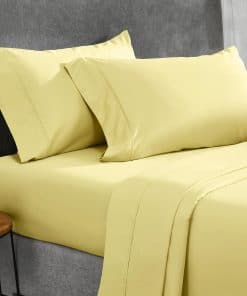 Juego de sábanas California Design Den -Amarillo Brillante