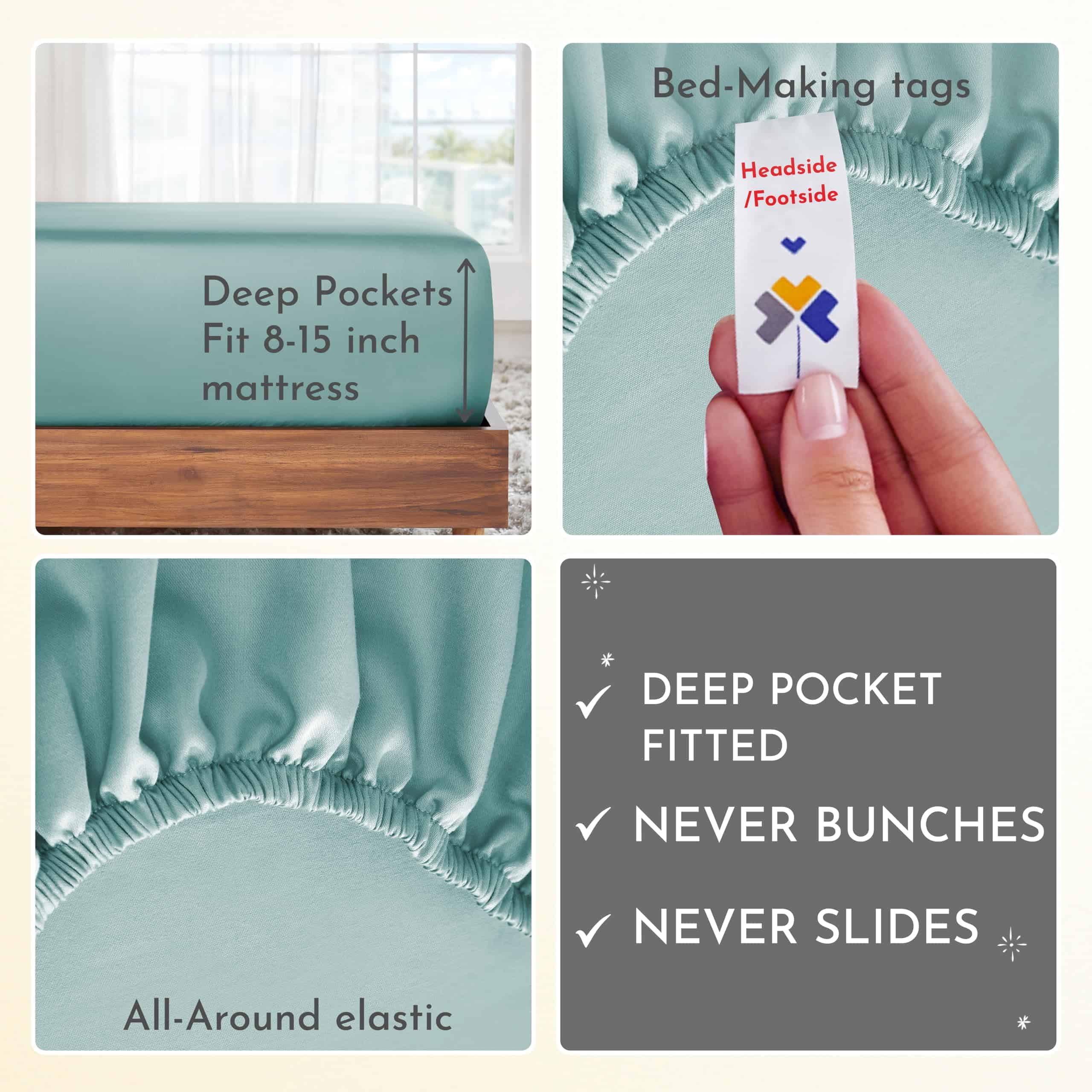 Juego de sábanas California Design Den -Teal - Imagen 5