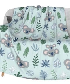 Manta de Franela Delerain Lindos Koalas Suave y Ligera de