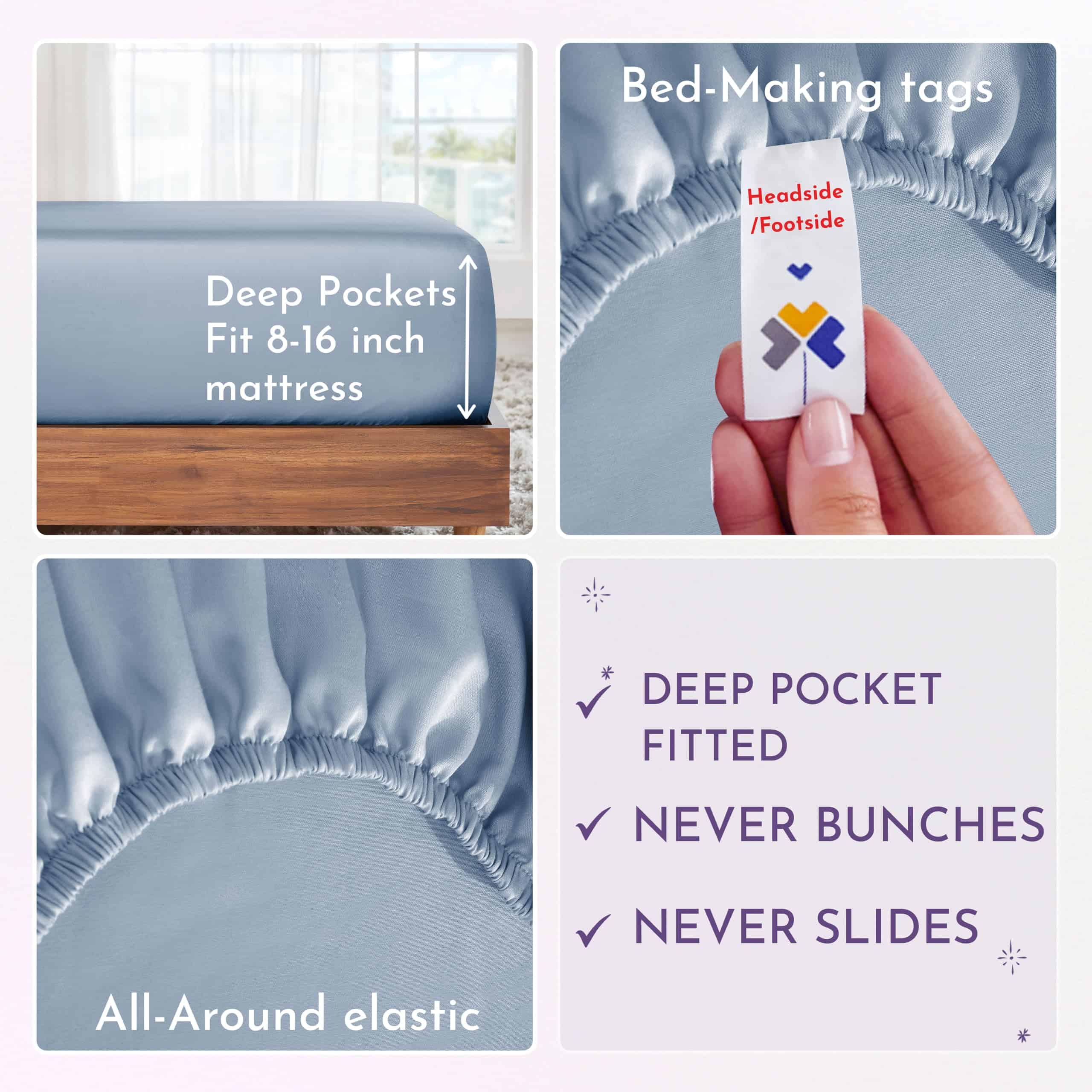 Juego de sábanas tamaño King California Design Den de 1000 - Imagen 6