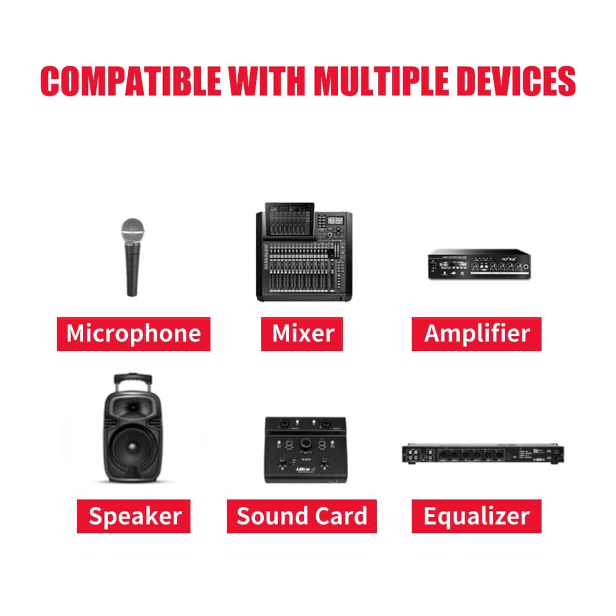 BIFALE 25ft 2Pack Cable de Micrófono de Nylon Trenzado - - Imagen 7