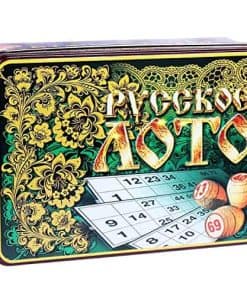 AEVVV Juego de Lotto Ruso en Caja de Metal con Patrones