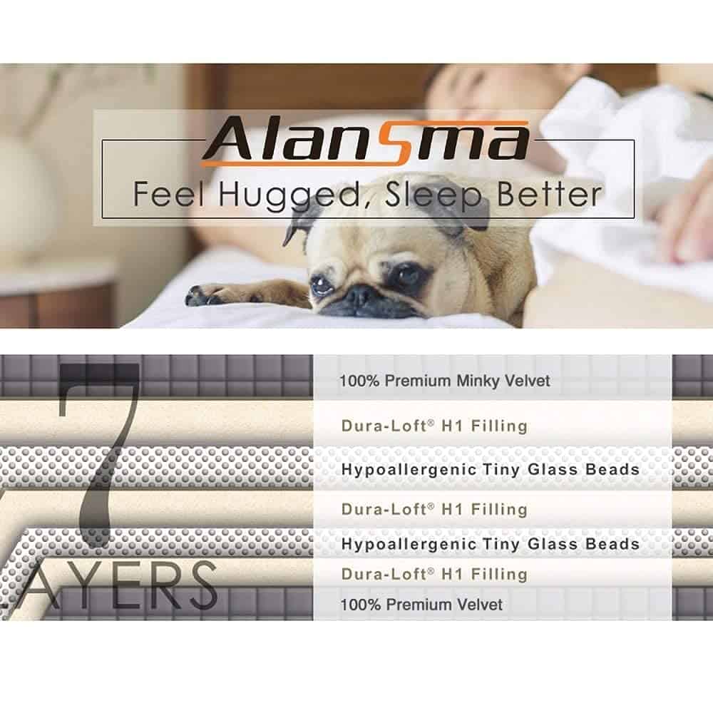 ALANSMA Manta Ponderada Reversible para Todas las -Rosa - Imagen 9