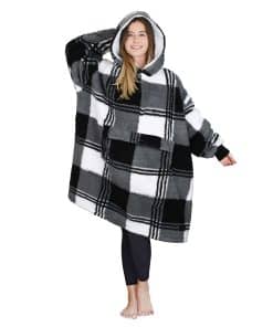 Manta con capucha extragrande para sudadera con forro polar