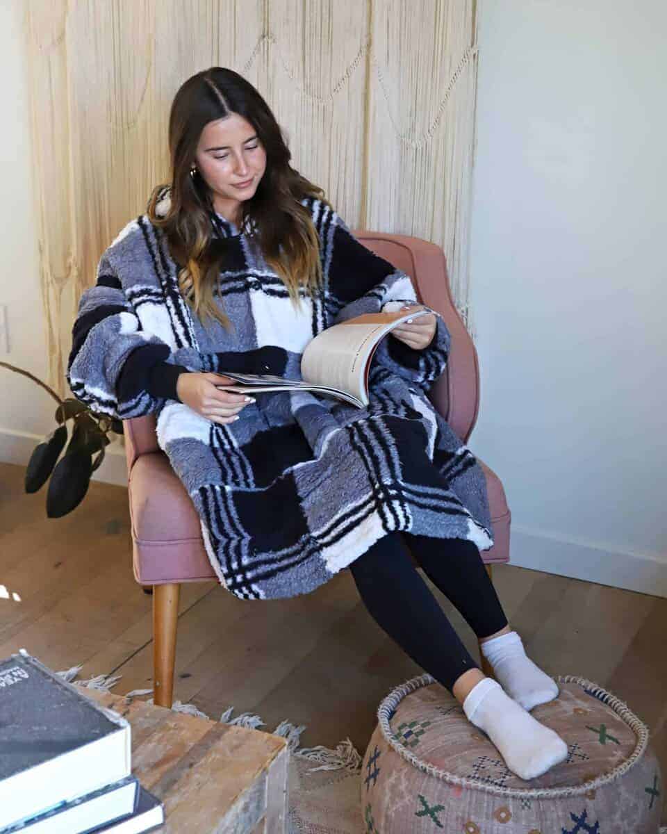 Manta con capucha extragrande para sudadera con forro polar - Imagen 8