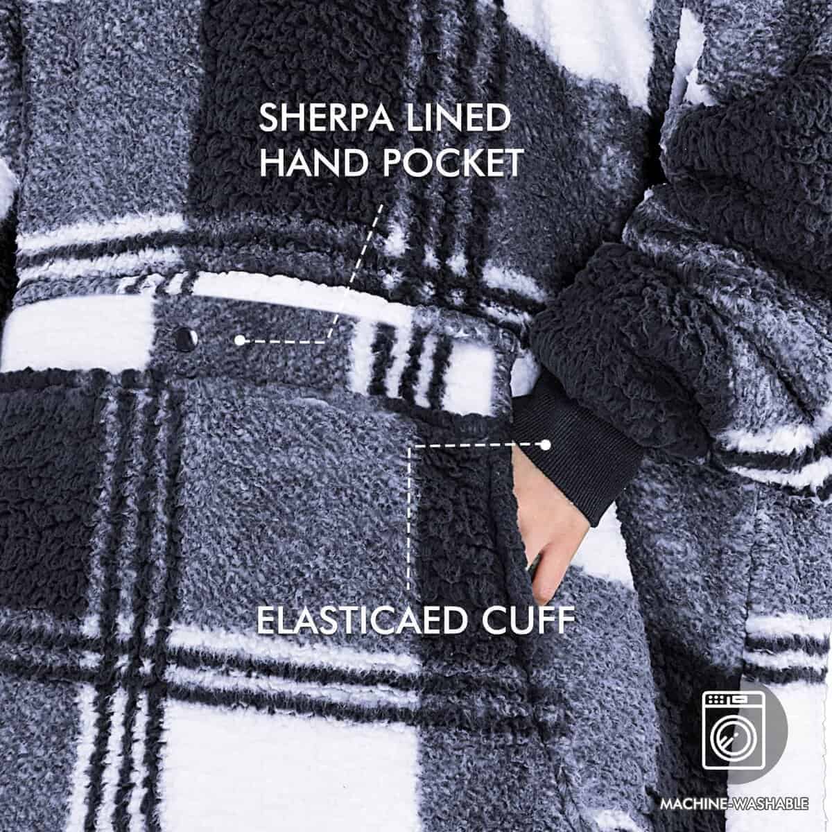 Manta con capucha extragrande para sudadera con forro polar - Imagen 5