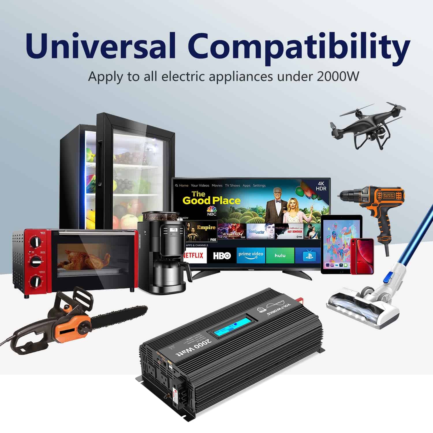 Inversor de corriente de onda sinusoidal pura de 2000 - Imagen 4