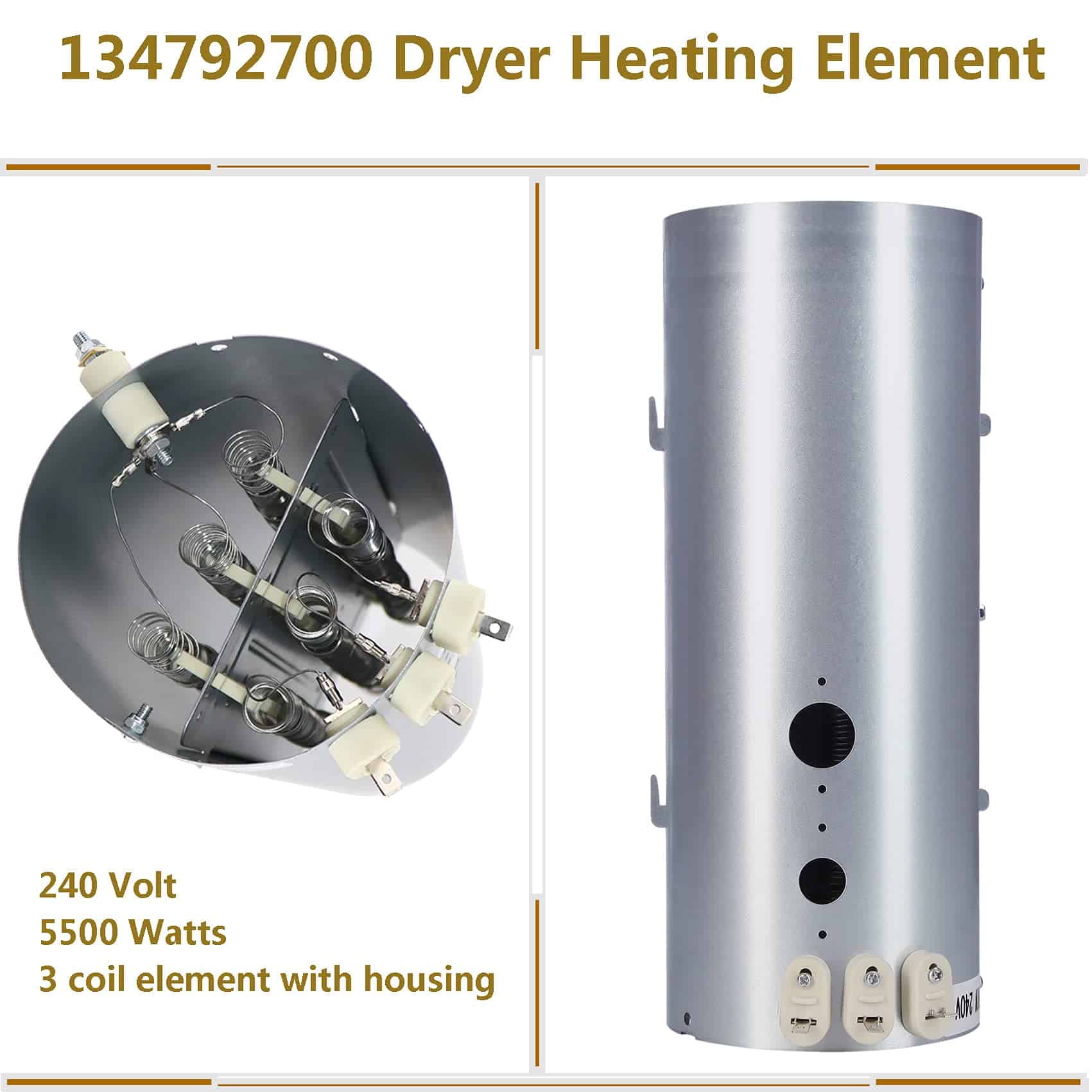 Monkemon 134792700 Elemento Calefactor para Secadora, - Imagen 4