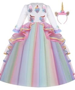 Disfraz de Unicornio para Niñas Vestido -Multicolor