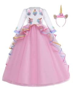 Disfraz de Unicornio para Niñas Vestido -Rosa
