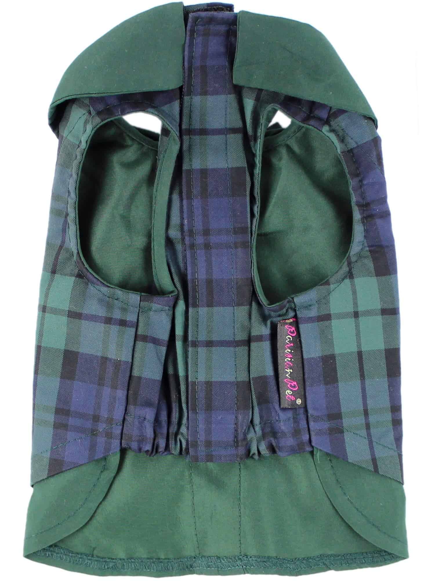 Traje de perro escocés verde/azul de diseño Parisian Pet - Imagen 3