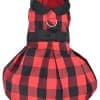 Vestido de Cuadros Buffalo Rojo para Perro Diseñado por