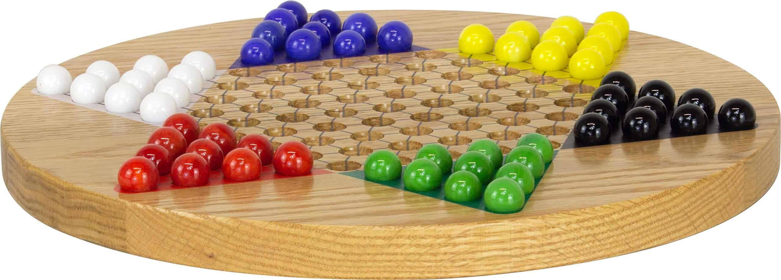 Chinese Checkers de Roble Impreso - Hecho en USA - Imagen 5